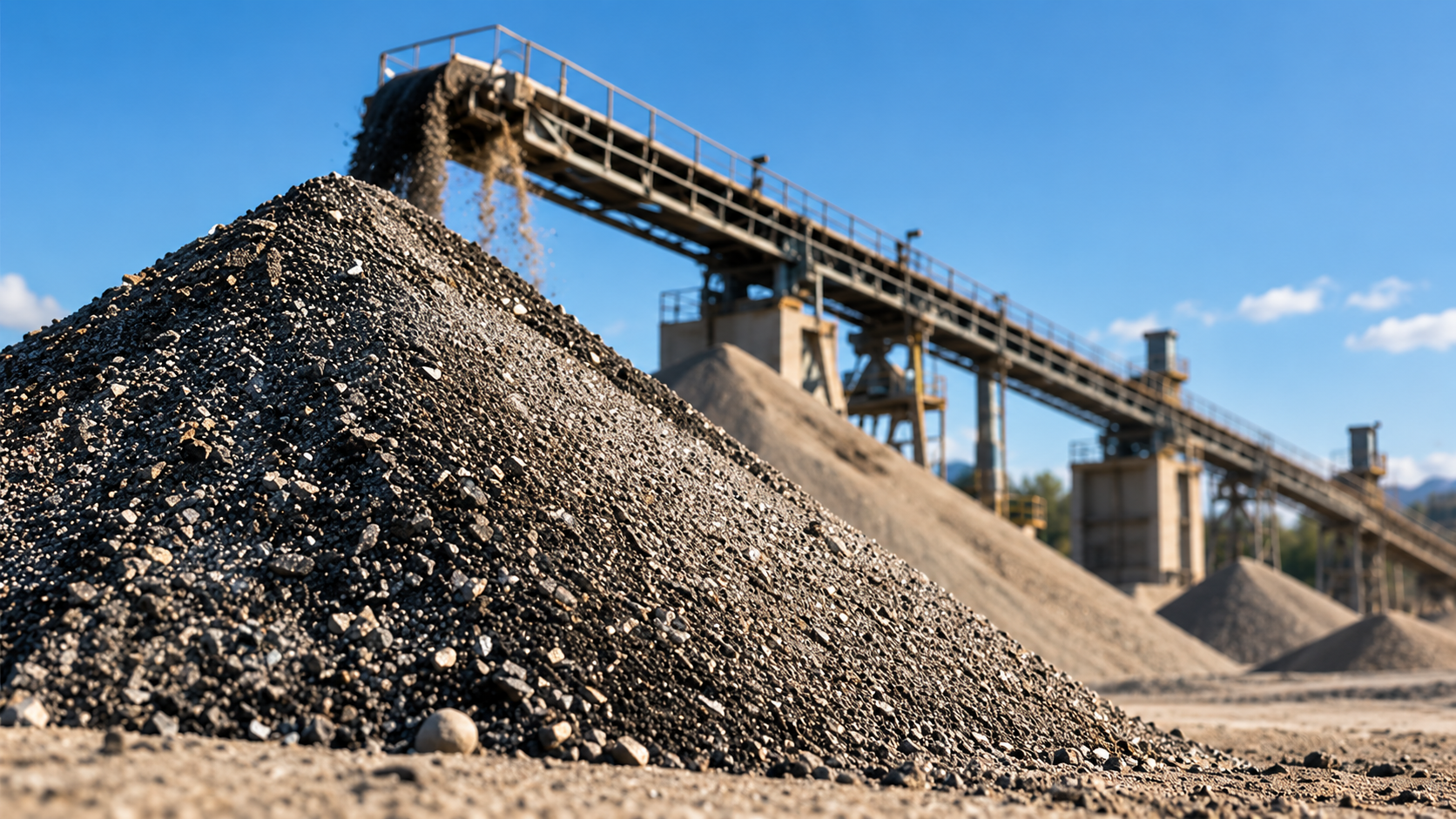 Heavy mineral sands processing site